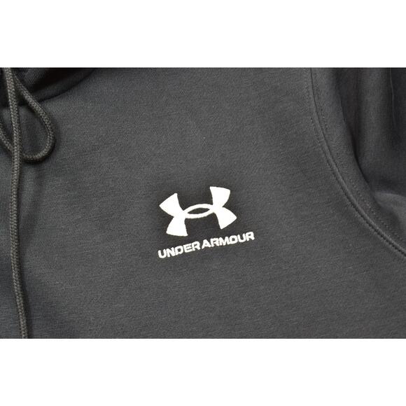 Under Armour Men's Black UA Icon Fleece Hoodie Regular Size M Cotton Blend NEW - Picture 5 of 8